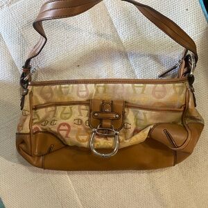 Etienne Aigner Multicolor Monogram Shoulder Bag